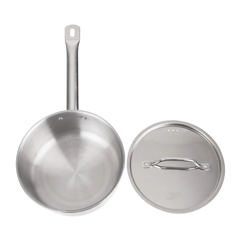 Casserole inox avec couvercle Nisbets Essentials 200mm