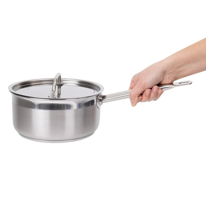 Casserole inox avec couvercle Nisbets Essentials 200mm