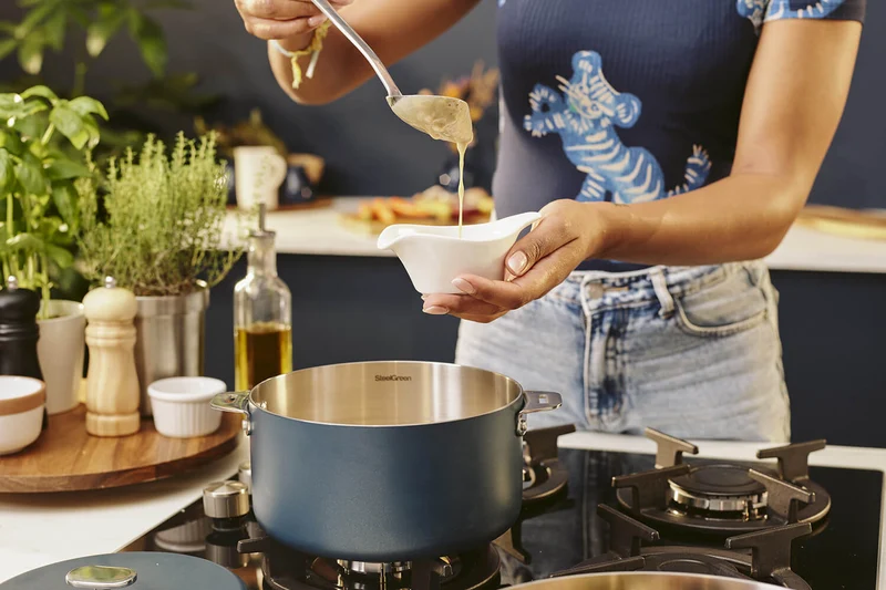 Casserole Cookut La Merveilleuse 20cm en acier inoxydable Steel Green®