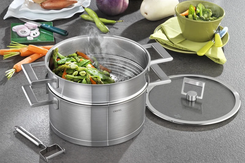 Cuit vapeur Cristel Strate Fixe universel en acier inox 18/10