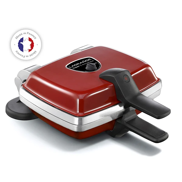 Gaufrier électrique 2 plaques Super 2 Antiadhésif rouge 1000 W Lagrange