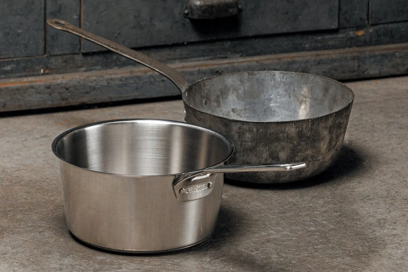 Casserole Cristel 1826 en acier inoxydable 18/10 brossé