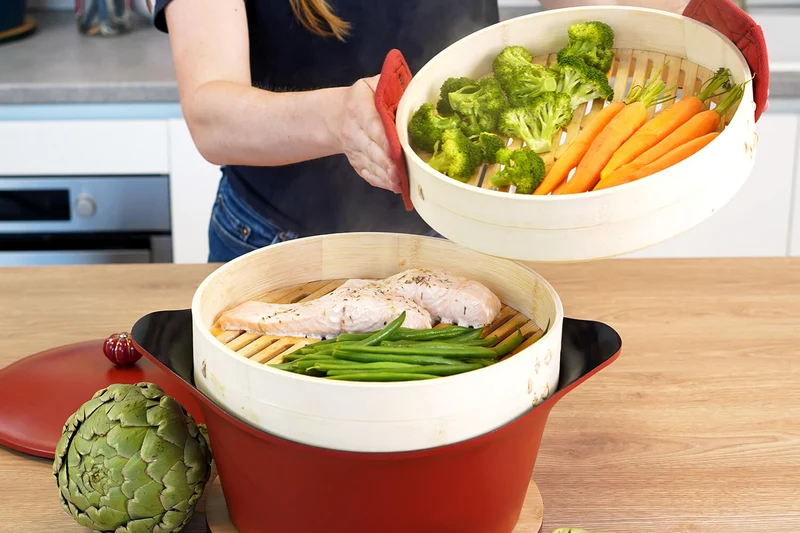 Panier vapeur en bambou Cookut pour l'Incroyable Cocotte