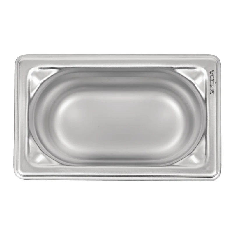 Bac inox 18/10 professionnel Vogue GN 1/9 100mm