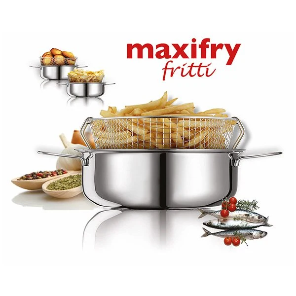 Friteuse traditionnelle en inox avec panier Eatitaly Maxifry 26 cm Inoxriv