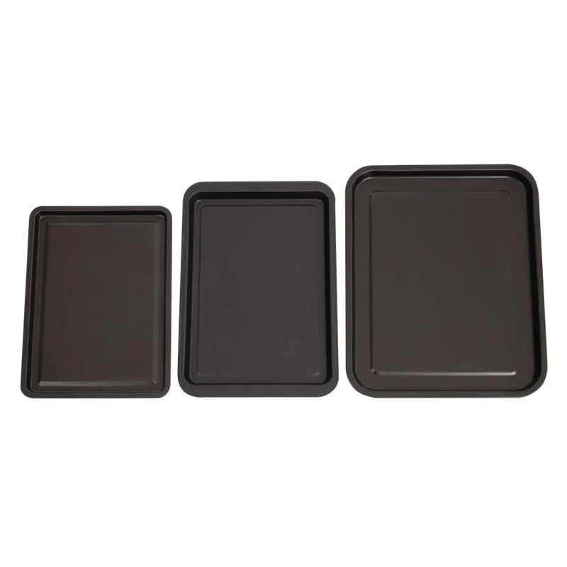 lot de 3 plaques de cuisson antiadhésives Nisbets Essentials