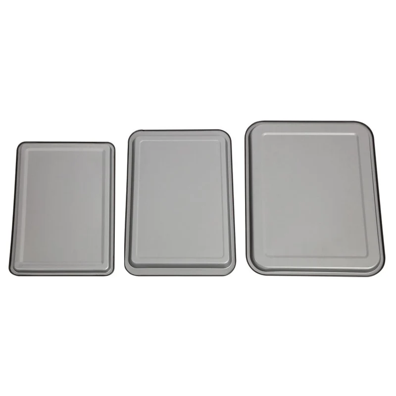 lot de 3 plaques de cuisson antiadhésives Nisbets Essentials