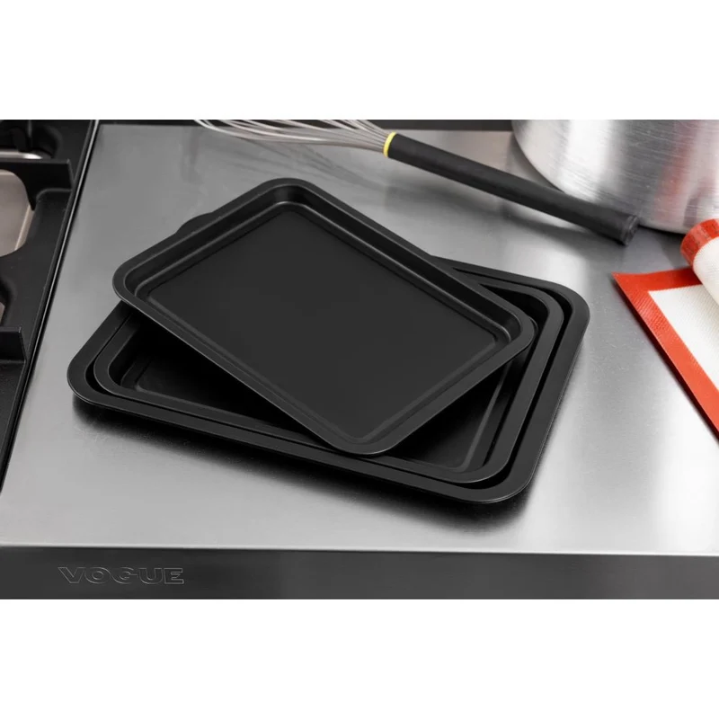 lot de 3 plaques de cuisson antiadhésives Nisbets Essentials