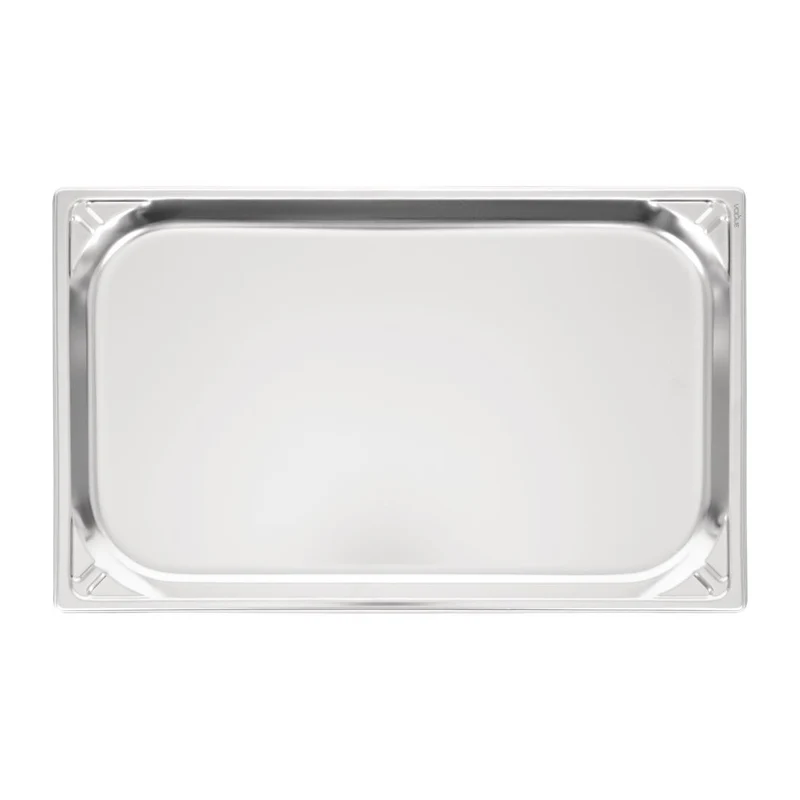 Bac inox 18/10 GN 1/1 professionnel Vogue 20mm