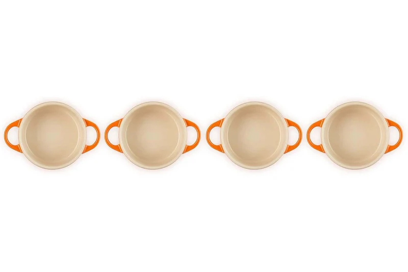 Set de 4 mini cocottes Le Creuset en céramique Volcanique