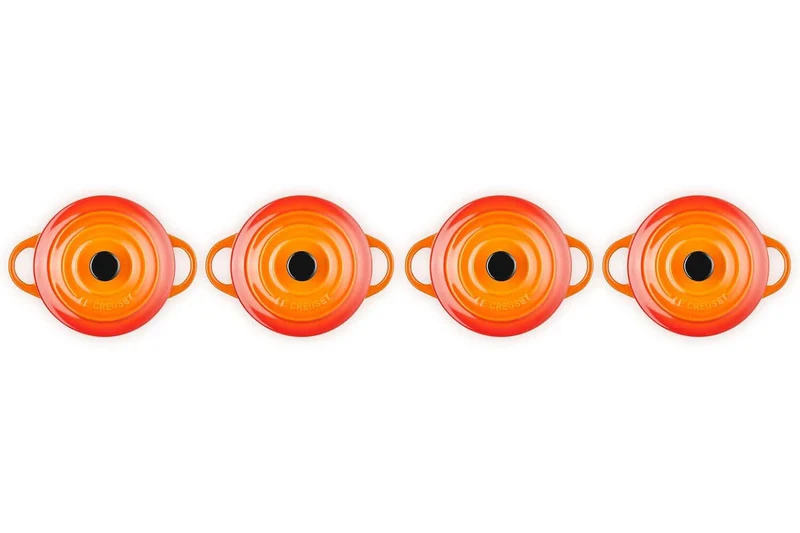 Set de 4 mini cocottes Le Creuset en céramique Volcanique