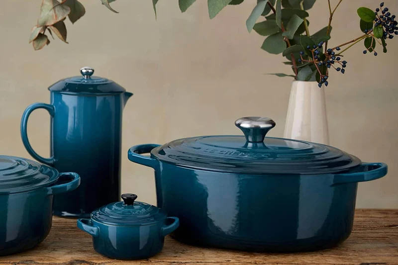 Cocotte ovale en fonte émaillée Le Creuset Signature 29cm Deep Teal