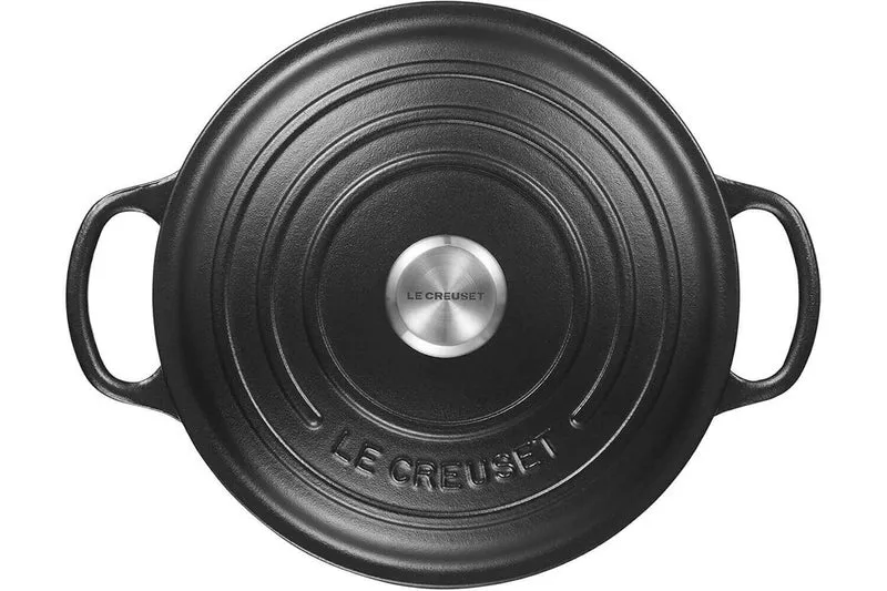 Cocotte ronde en fonte émaillée Le Creuset Signature 28cm Noir Mat