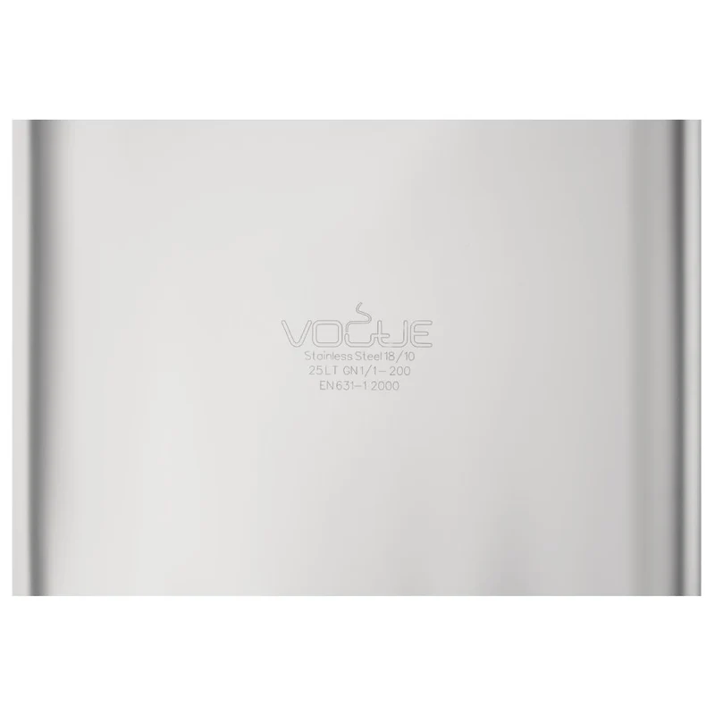 Bac professionnel inox 18/10 Vogue GN 1/1 200mm
