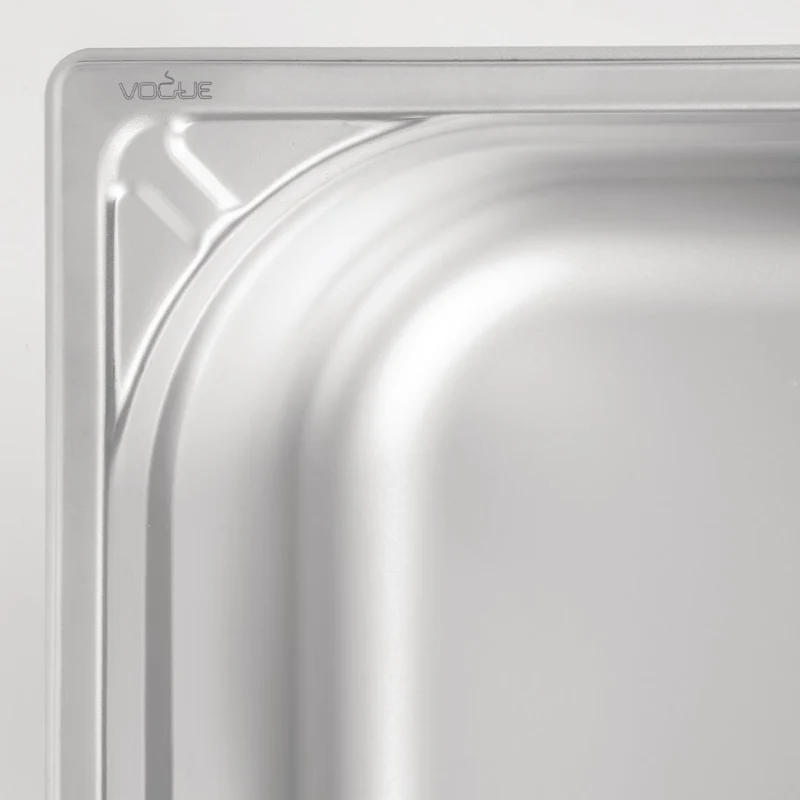 Bac inox 18/10 GN 1/2 professionnel Vogue 150mm