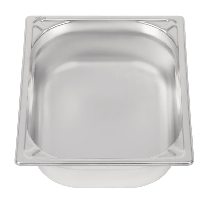 Bac inox 18/10 GN 1/2 professionnel Vogue 100mm