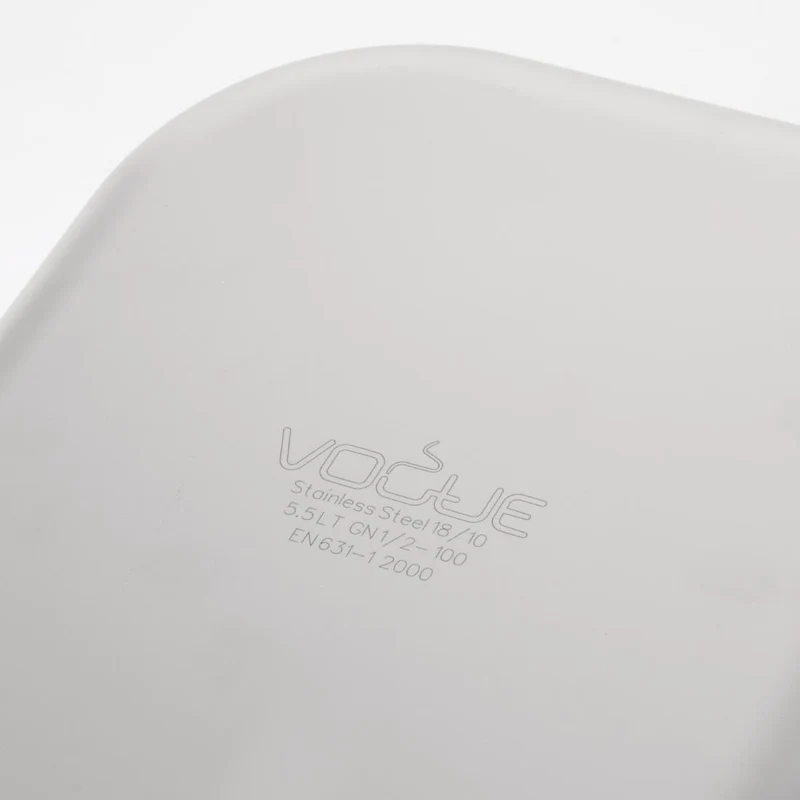 Bac inox 18/10 GN 1/2 professionnel Vogue 100mm