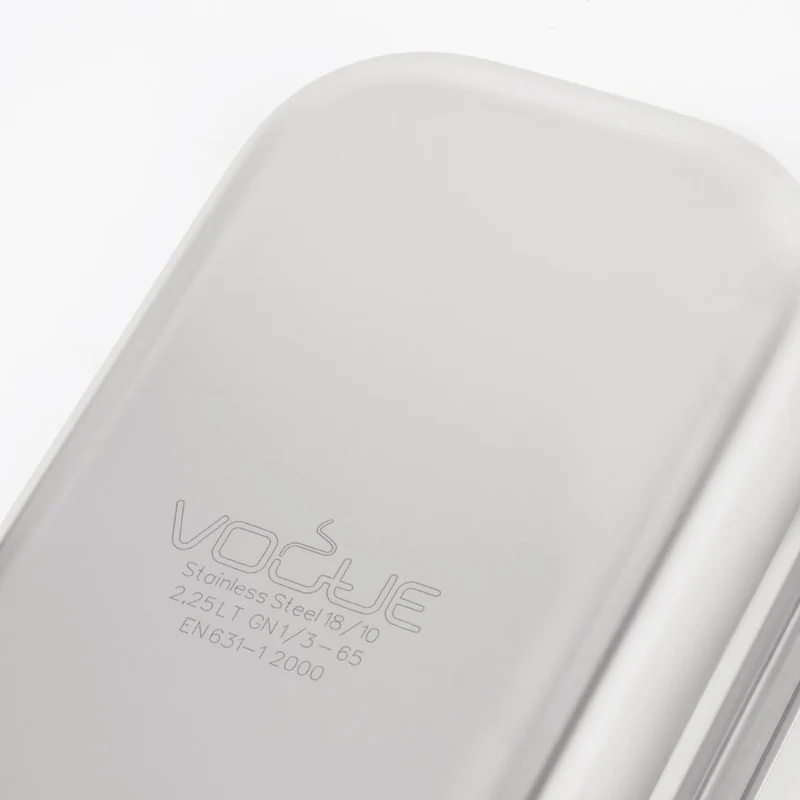 Bac professionnel inox 18/10 Vogue GN 1/3 65mm