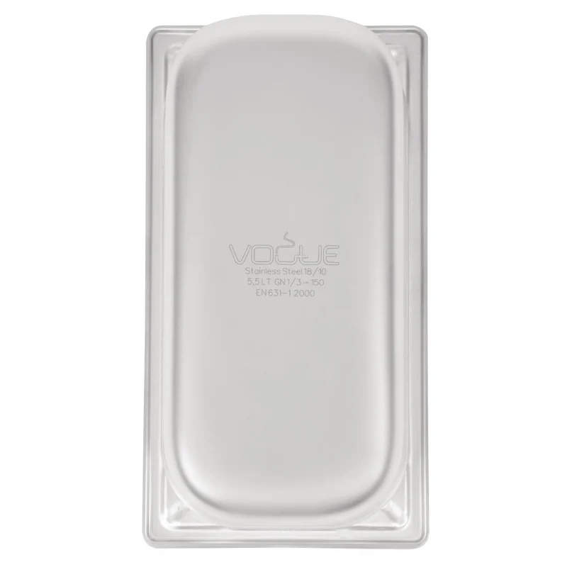 Bac professionnel inox 18/10 Vogue GN 1/3 150mm