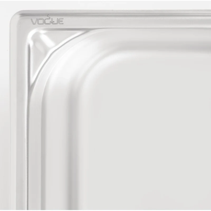 Bac inox 18/10 GN 1/3 professionnel Vogue 100mm