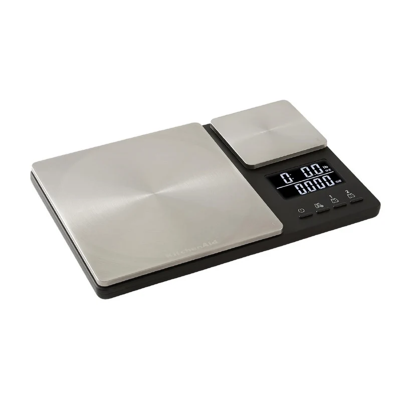 Balance de cuisine double plateforme en inox KitchenAid Global noire