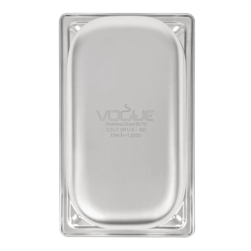 Bac professionnel inox 18/10 Vogue GN 1/4 100mm