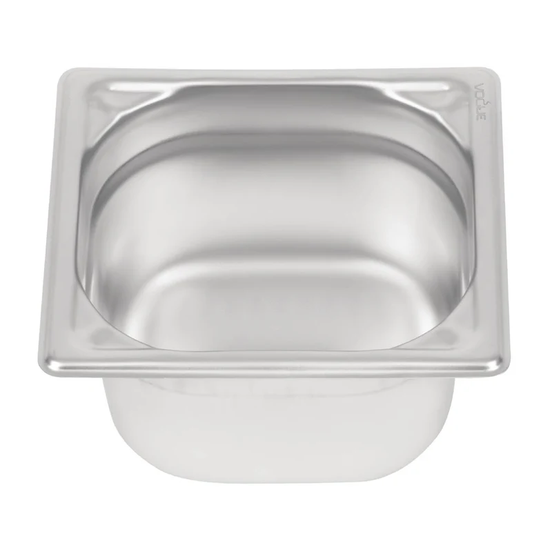 Bac inox 18/10 GN 1/6 professionnel Vogue 100mm