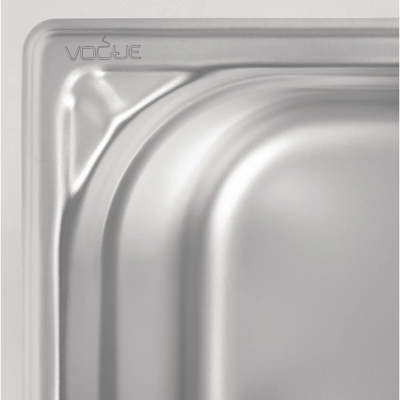 Bac inox 18/10 GN 1/6 professionnel Vogue 100mm