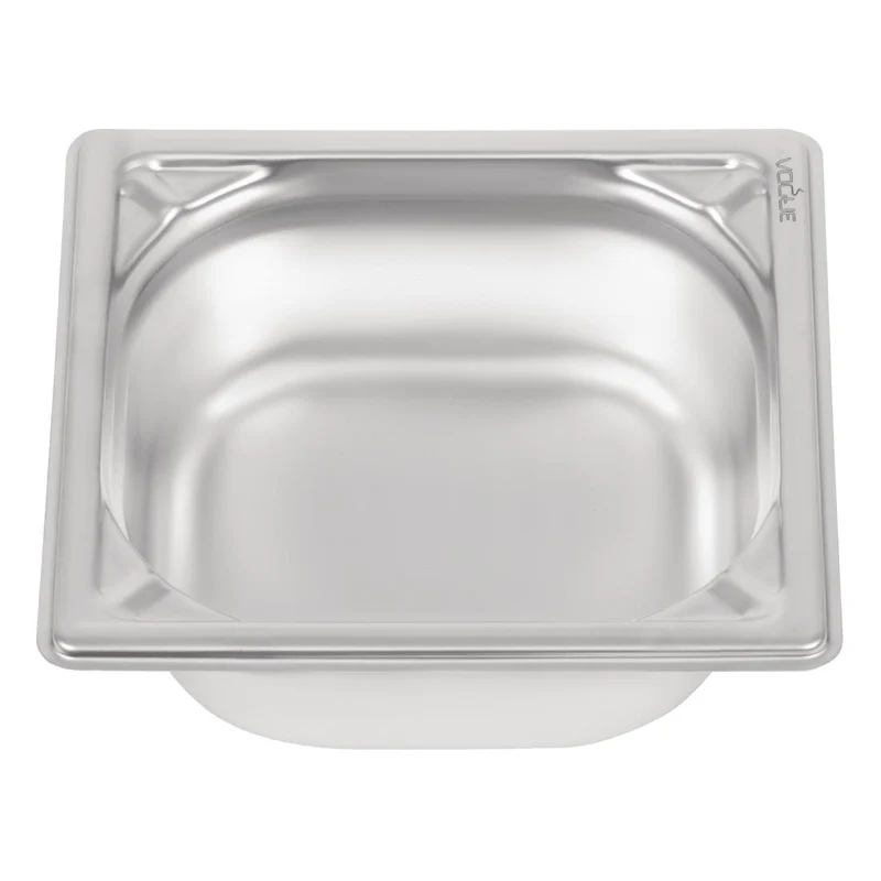 Bac inox 18/10 GN 1/6 professionnel Vogue 65mm
