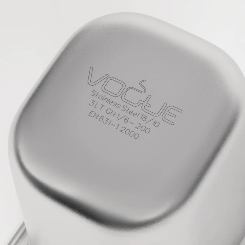 Bac professionnel inox 18/10 Vogue GN 1/6 200mm