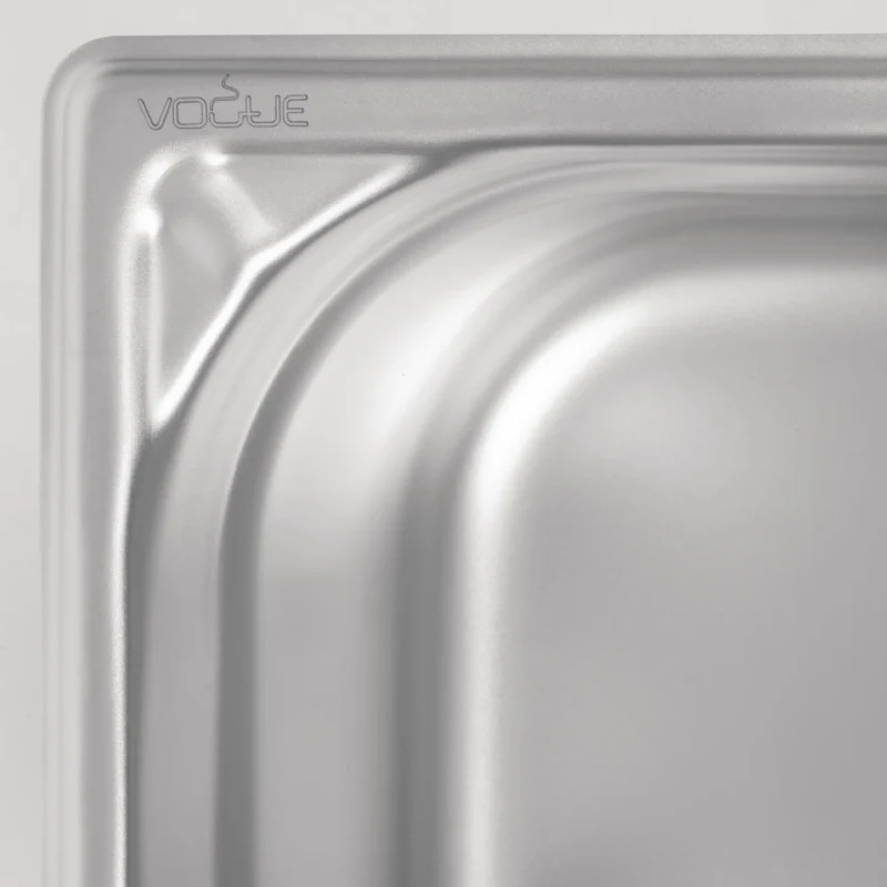 Bac inox 18/10 GN 1/6 professionnel Vogue 150mm