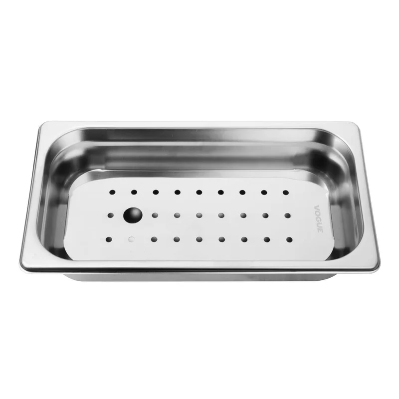Égouttoir en acier inoxydable Vogue pour GN 1/3