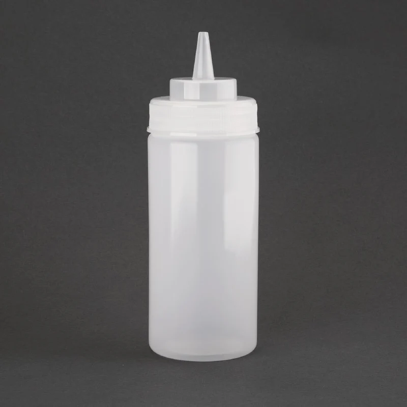 Distributeur de sauce à col large Vogue 454ml transparent