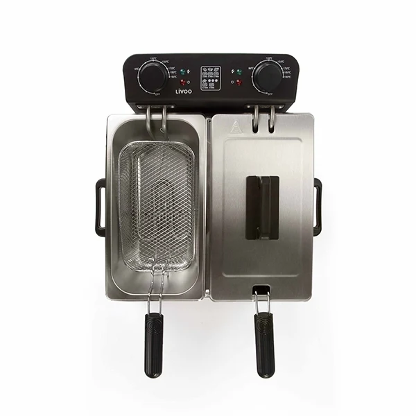 Friteuse double 2 x 3 L inox DOC217 Livoo