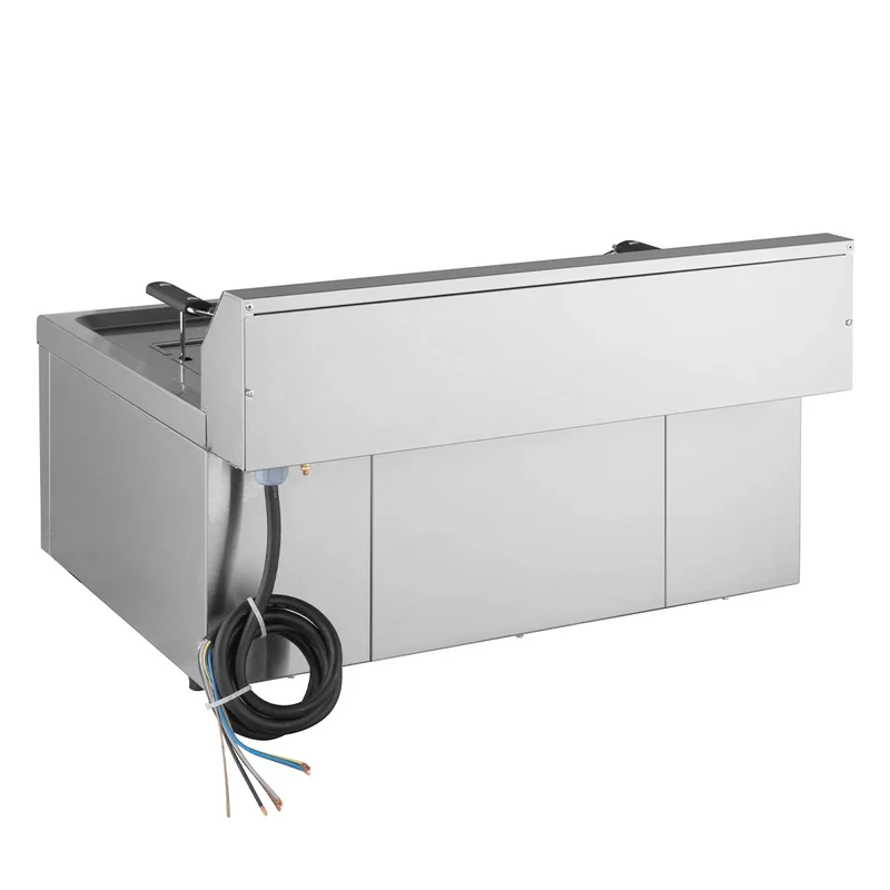 Friteuse professionnelle électrique pour beignets 20 litres avec robinet de vidange, 400 V