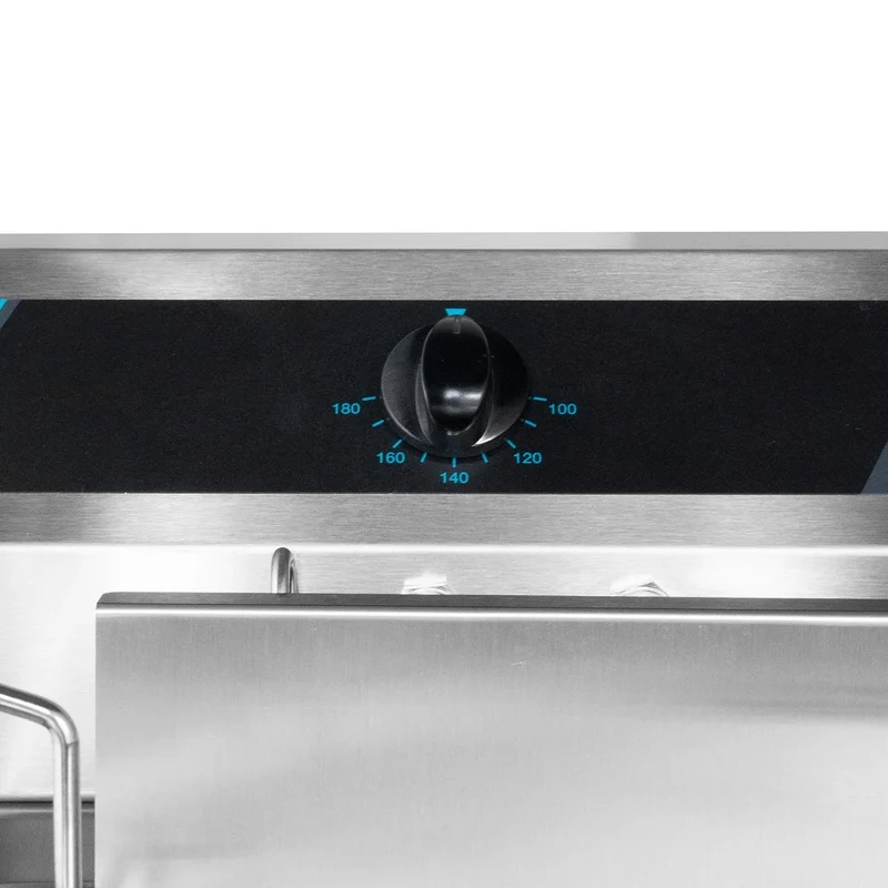 Friteuse professionnelle électrique pour beignets 20 litres avec robinet de vidange, 400 V