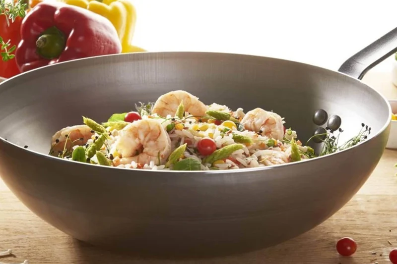 Wok bombé à queue De Buyer Mineral B ø28cm en fer