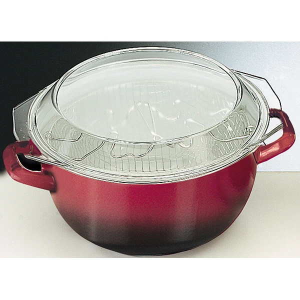 Friteuse traditionnelle acier émaillé 24 cm rouge Ibili
