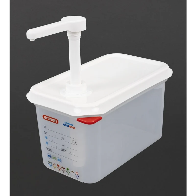 Distributeur de sauce à pompe Araven GN 1/4