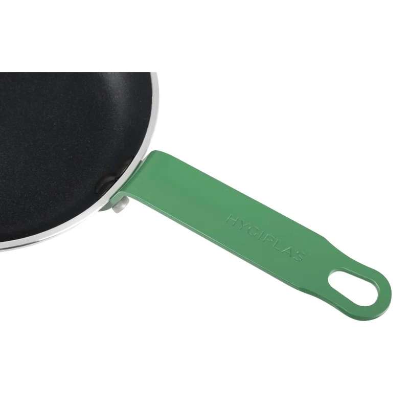 Poêle aluminium antiadhésive Teflon Platinum Plus Hygiplas avec manche vert 200mm