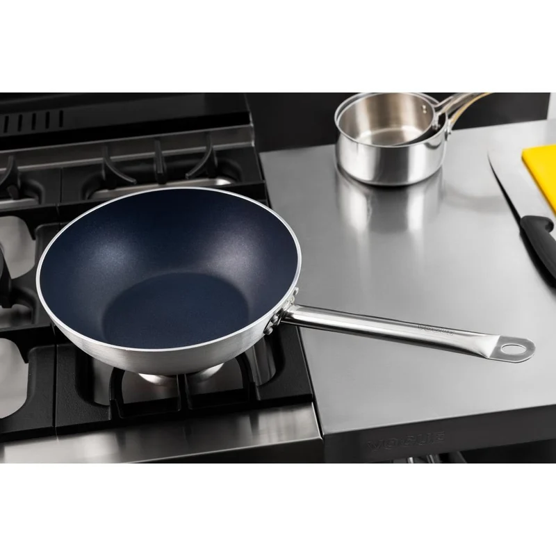 Wok aluminium antiadhesif induction Vogue Teflon Platinum Plus 300mm