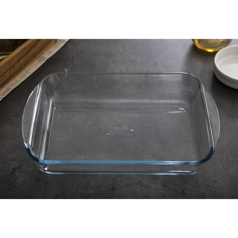 Plat à four rectangulaire en verre Pyrex 350mm