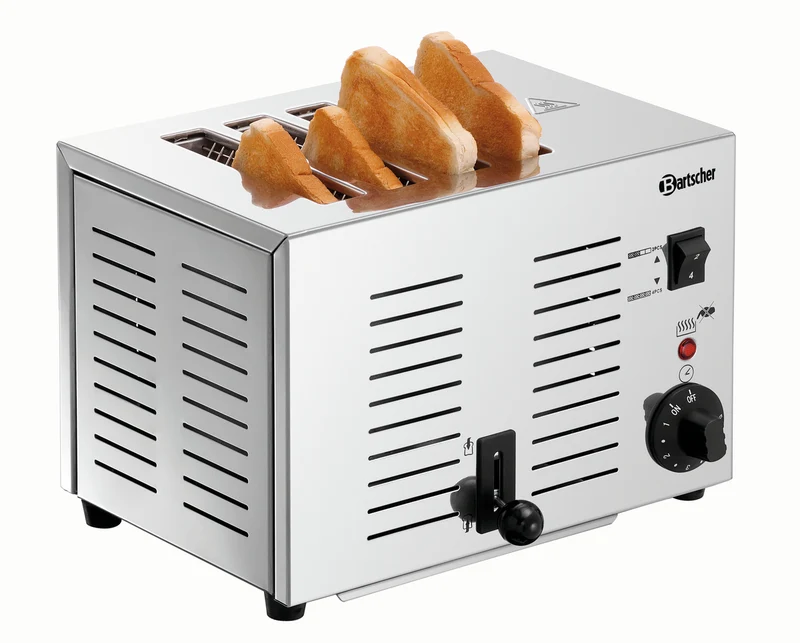 Grille-pain 4 fentes minuterie signal sonore TS40 – Bartscher