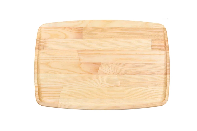 Planche à découper faite main Legnoart Dorsoduro en frêne naturel avec surface inclinée