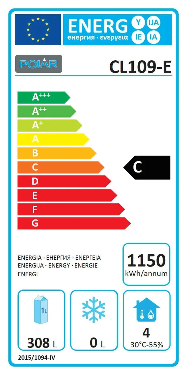 Polar Série G Table réfrigérée avec plan de travail en marbre 3 portes 368 Ltr