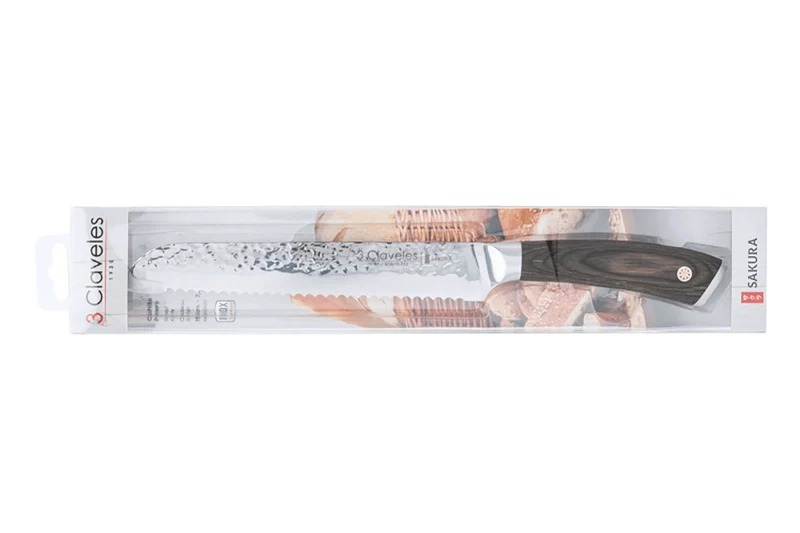 Couteau à pain 3 Claveles Sakura manche pakka 19cm