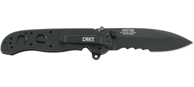 Couteau pliant CRKT M21 manche à trous G10 noir