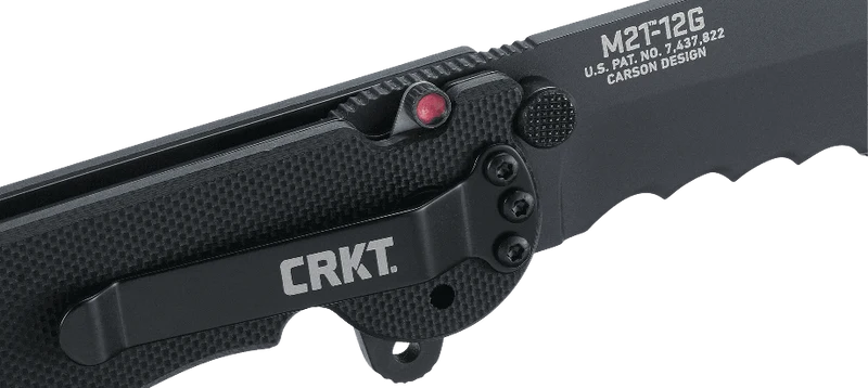 Couteau pliant CRKT M21 manche à trous G10 noir