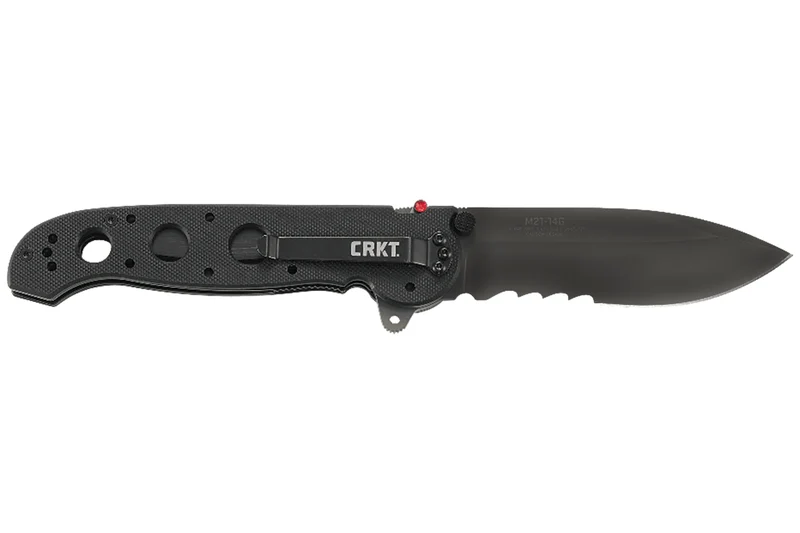 Couteau pliant CRKT M21 manche à trous G10 noir