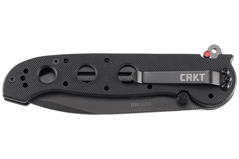 Couteau pliant CRKT M21 manche à trous G10 noir